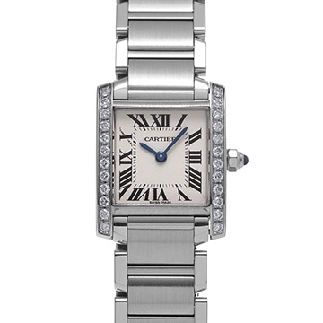 カルティエ タンク フランセーズ SM W4TA0008 シルバー レディース 時計 【中古】【wristwatch】