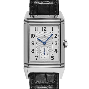 ジャガー ルクルト レベルソ クラシック ラージ デュオ スモールセコンド Q3848420 シルバーグレー/ブラック メンズ 時計 【中古】【wristwatch】