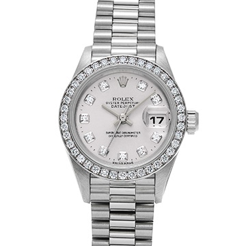 ロレックス デイトジャスト 69136G シルバー/ダイヤモンド レディース 時計 【中古】【wristwatch】