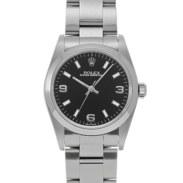 ロレックス オイスターパーペチュアル 77080 ブラック ユニセックス 時計 【中古】【wristwatch】