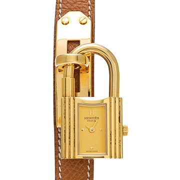 エルメス ケリーウォッチ KE1.201 シャンパン レディース 時計 【中古】【wristwatch】