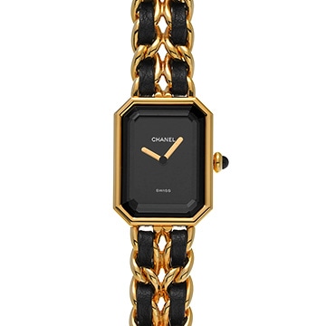 シャネル プルミエール M H0001 ブラック レディース 時計 【中古】【wristwatch】