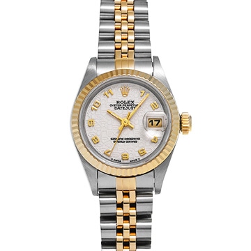 ロレックス デイトジャスト 69173 アイボリーコンピュータ レディース 時計 【中古】【wristwatch】