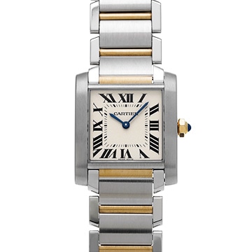 カルティエ タンク フランセーズ MM W2TA0003 シルバー レディース 時計 【中古】【wristwatch】