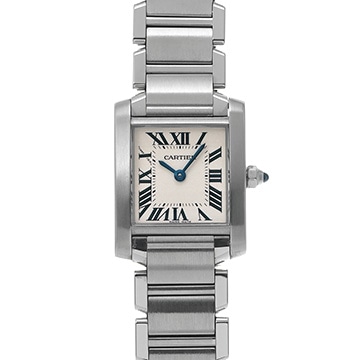 カルティエ タンクフランセーズ SM W51008Q3 シルバー レディース 時計 【中古】【wristwatch】