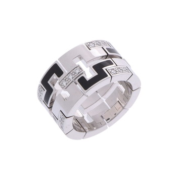 カルティエ ドラゴンパドロックリング #48 シルバー K18ホワイトゴールド WG/エナメル レディース ジュエリー 【中古】【jewelry】