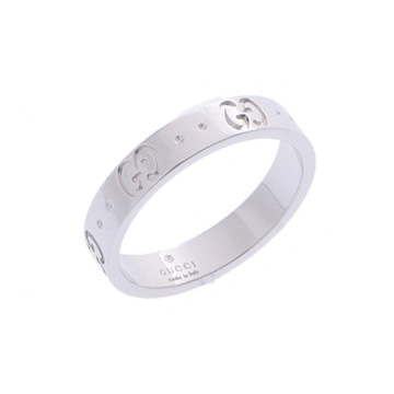 グッチ アイコンリング シルバー K18ホワイトゴールド WG レディース ジュエリー 【中古】【jewelry】