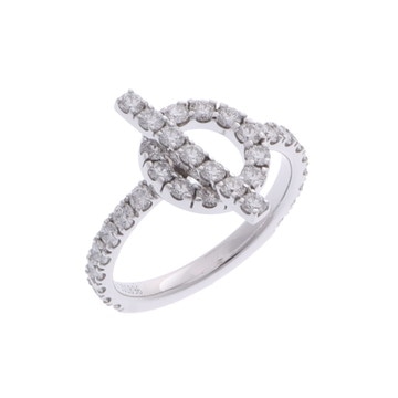エルメス フィネスリング #51 シルバー K18ホワイトゴールド WG レディース ジュエリー 【中古】【jewelry】