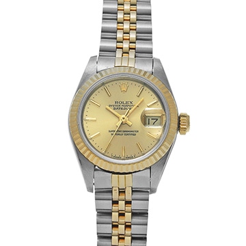 ロレックス デイトジャスト 69173 シャンパン レディース 時計 【中古】【wristwatch】