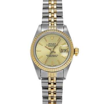 ロレックス デイトジャスト 69173 シャンパン レディース 時計 【中古】【wristwatch】
