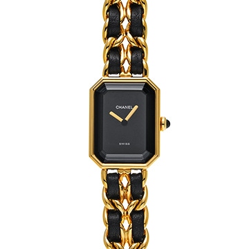 シャネル プルミエール M H0001 ブラック レディース 時計 【中古】【wristwatch】