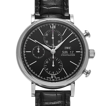 IWC ポートフィノ クロノグラフ IW391008 ブラック メンズ 時計 【中古】【wristwatch】