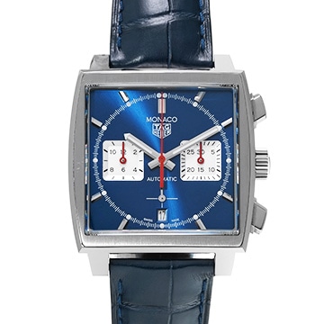 タグ ホイヤー モナコ キャリバーホイヤー02 クロノグラフ CBL2111.FC6453 ブルー/シルバー メンズ 時計 【中古】【wristwatch】