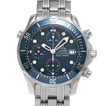 オメガ シーマスター プロフェッショナル 300 クロノグラフ 2599.80 ブルー メンズ 時計 【中古】【wristwatch】