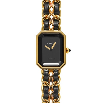 シャネル プルミエール M H0001 ブラック レディース 時計 【中古】【wristwatch】