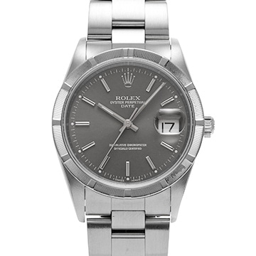 ロレックス オイスターパーペチュアル デイト 15210 グレー メンズ 時計 【中古】【wristwatch】