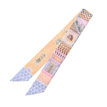 エルメス ツイリー SUPER SILK QUEST マルチカラー シルク100％ レディース 【未使用】【other】