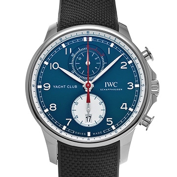 IWC ポルトギーゼ ヨットクラブ クロノグラフ オールバー・ブラウン IW390704 ブルー/ホワイト メンズ 時計 【中古】【wristwatch】