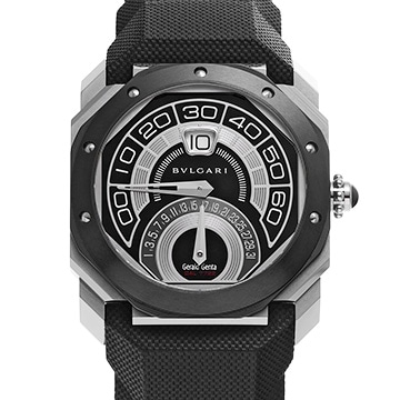 ブルガリ オクト バイレトロ ジェラルド・ジェンタ BGO43BSCVDBR シルバー/ブラック メンズ 時計 【中古】【wristwatch】