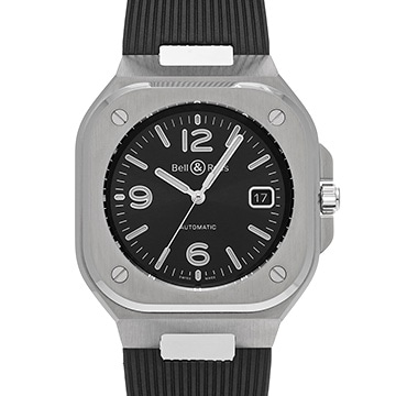 ベル＆ロス BR 05 ブラックスチール BR05A-BL-ST/SRB ブラック メンズ 時計 【中古】【wristwatch】