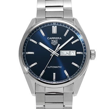 タグ ホイヤー カレラ キャリバー5 デイデイト WBN2012.BA0640 ブルー メンズ 時計 【中古】【wristwatch】