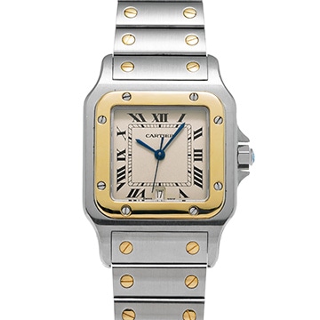 カルティエ サントス ガルベ LM W20011C4 シルバー メンズ 時計 【中古】【wristwatch】