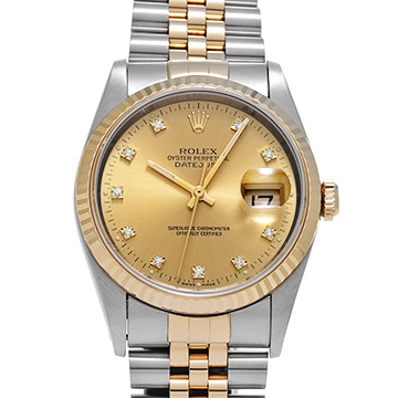 ロレックス デイトジャスト 16233G シャンパン/ダイヤモンド メンズ 時計 【中古】【wristwatch】