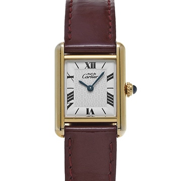 カルティエ マストタンク SM ヴェルメイユ W1009654 ホワイト ユニセックス 時計 【中古】【wristwatch】