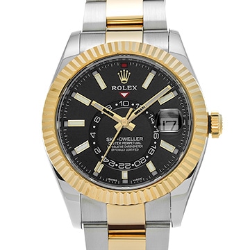 ロレックス スカイドゥエラー 326933 ブライトブラック メンズ 時計 【中古】【wristwatch】