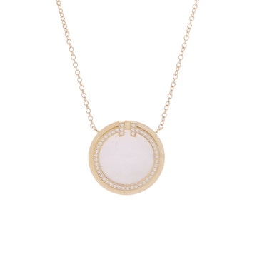 ティファニー Tサークル ネックレス ゴールド K18イエローゴールド YG レディース ジュエリー 【中古】【jewelry】