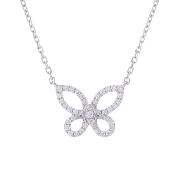 グラフ ミニバタフライシルエット ネックレス シルバー RGP808 K18ホワイトゴールド WG レディース ジュエリー 【中古】【jewelry】