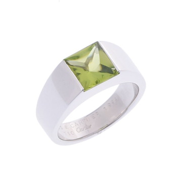 カルティエ タンクリング #51 シルバー K18ホワイトゴールド WG レディース ジュエリー 【中古】【jewelry】