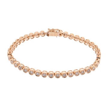 ノーブランド テニスブレスレット ゴールド K18イエローゴールド YG レディース ジュエリー 【中古】【jewelry】