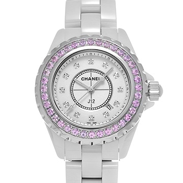 シャネル J12 33MM H2010 ホワイト/ダイヤモンド レディース 時計 【中古】【wristwatch】