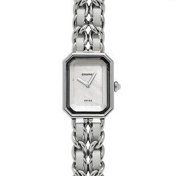 シャネル プルミエール M H1639 ホワイトシェル レディース 時計 【中古】【wristwatch】