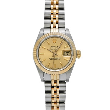 ロレックス デイトジャスト 69173 シャンパン レディース 時計 【中古】【wristwatch】