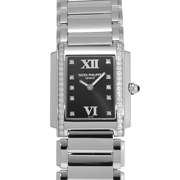 パテック フィリップ トゥエンティ-4 4910/10A-001 ブラック/ダイヤモンド レディース 時計 【中古】【wristwatch】