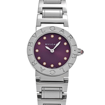 ブルガリ ブルガリブルガリ BBL26S パープル/ダイヤモンド レディース 時計 【中古】【wristwatch】