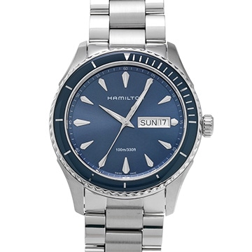 ハミルトン ジャズマスター シービュー デイデイト クォーツ H37551141 ブルー メンズ 時計 【中古】【wristwatch】