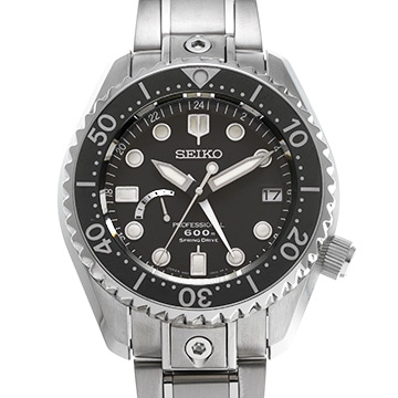 セイコー プロスペックス マリーンマスター プロフェッショナル 600 スプリングドライブ GMT SBDB001　 ブラック メンズ 時計 【中古】【wristwatch】