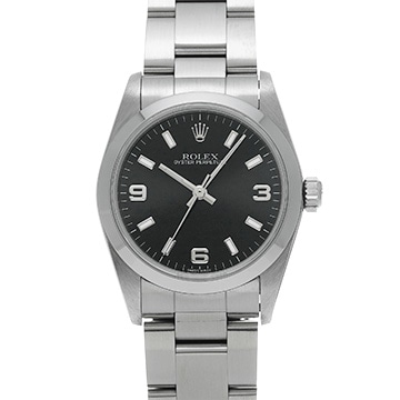 ロレックス オイスターパーペチュアル 77080 ブラック ユニセックス 時計 【中古】【wristwatch】