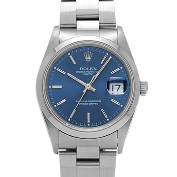 ロレックス オイスターパーペチュアル デイト 15200 ブルー メンズ 時計 【中古】【wristwatch】