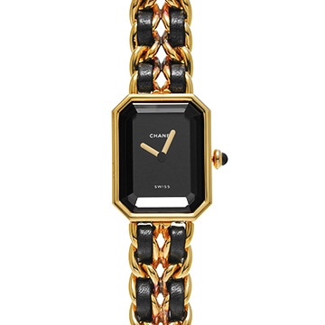 シャネル プルミエール M H0001 ブラック レディース 時計 【中古】【wristwatch】
