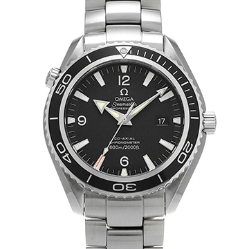 オメガ シーマスター プラネットオーシャン 600 コーアクシャル 2200.50 ブラック メンズ 時計 【中古】【wristwatch】