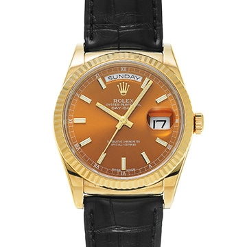 ロレックス デイデイト 36 118138 コニャック メンズ 時計 【中古】【wristwatch】