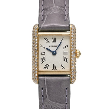カルティエ タンク アロンジェ SM WB300531 ホワイト レディース 時計 【中古】【wristwatch】