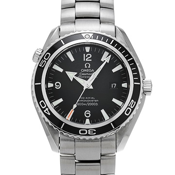 オメガ シーマスター プラネットオーシャン 600 コーアクシャル 2200.50 ブラック メンズ 時計 【中古】【wristwatch】