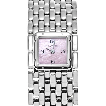 カルティエ パンテール リュバン W61003T9 ピンクシェル レディース 時計 【中古】【wristwatch】