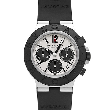 ブルガリ アルミニウム クロノグラフ BB40ATCH シルバー/ブラック メンズ 時計 【中古】【wristwatch】