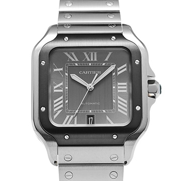 カルティエ サントス ドゥ カルティエ LM WSSA0037 グレー メンズ 時計 【中古】【wristwatch】
